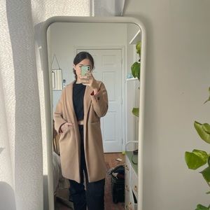 Top Shop faux wool long coat